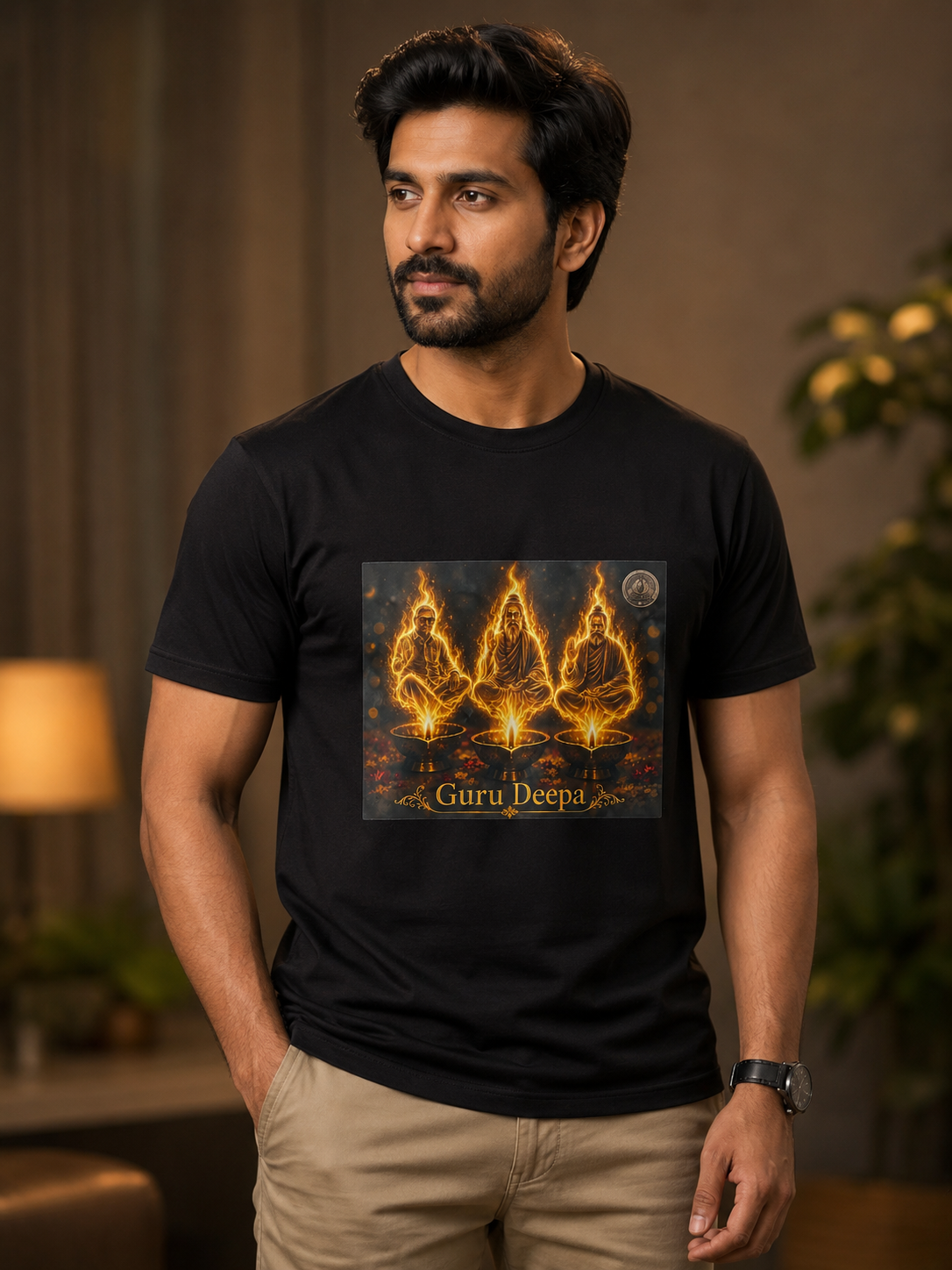 chatgpt image jul 23, 2026, 01 51 46 am Divine Guru Flame Premium T-Shirt