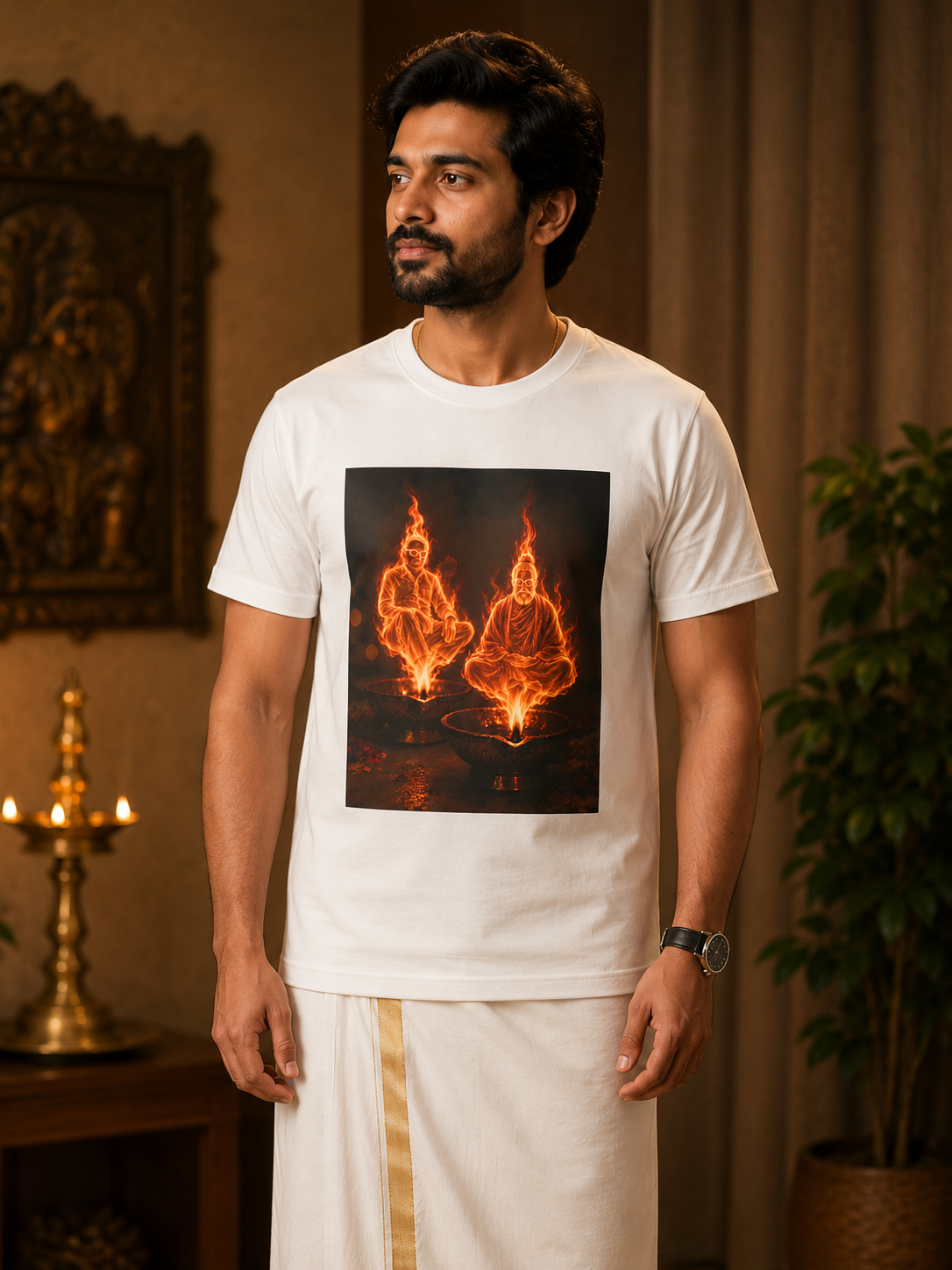 Guru Flame Premium Spiritual T-Shirt Guru Flame Premium Spiritual T-Shirt