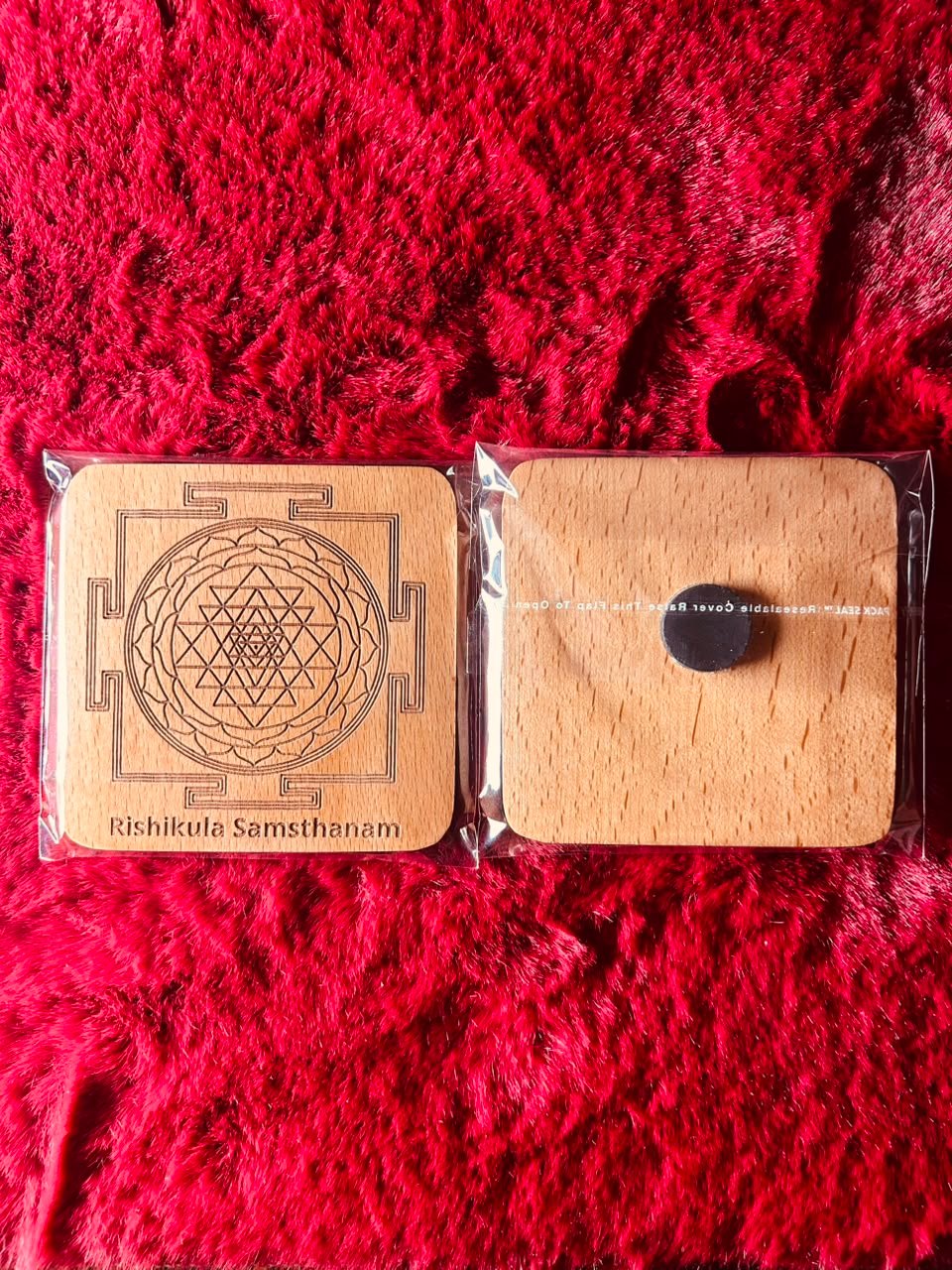 Sri Chakra Wooden Fridge Magnet Sri Chakra Wooden Fridge Magnet