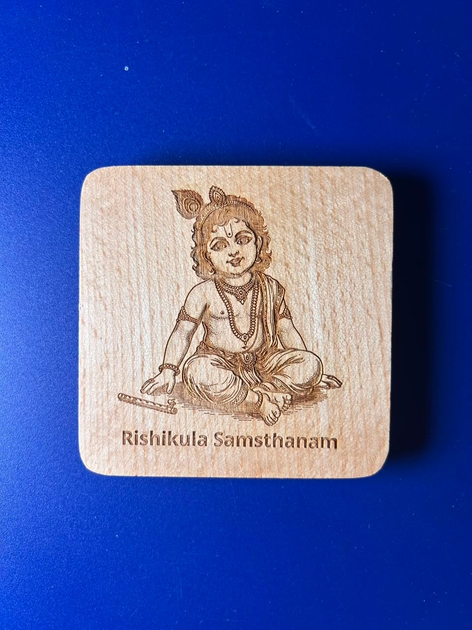 Srikrishna Parama Atma Wooden Fridge Magnet Srikrishna Parama Atma Wooden Fridge Magnet